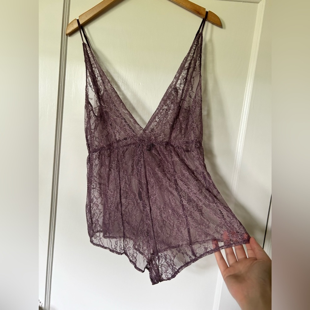 Victoria's Secret Lace Lavender Playsuit Size L